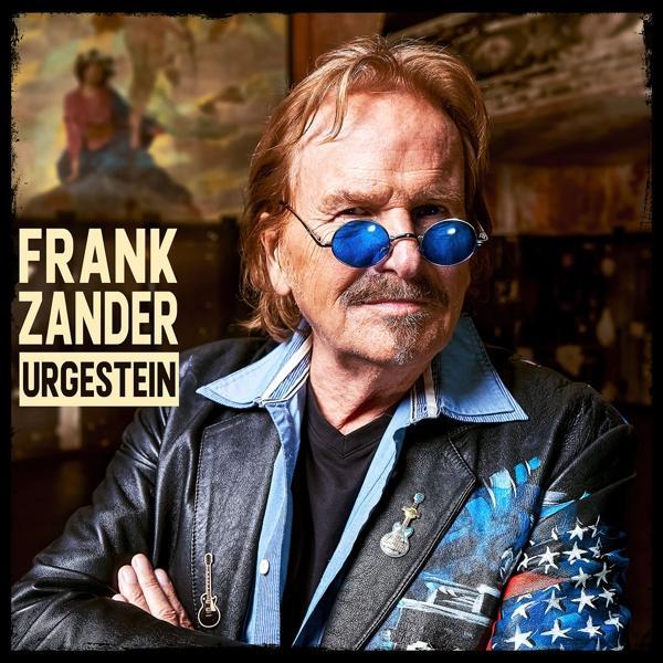 Albumcover. Porträt eines älteren Mannes mit Sonnenbrille, Bart und Lederjacke. Text: Frank Zander.
