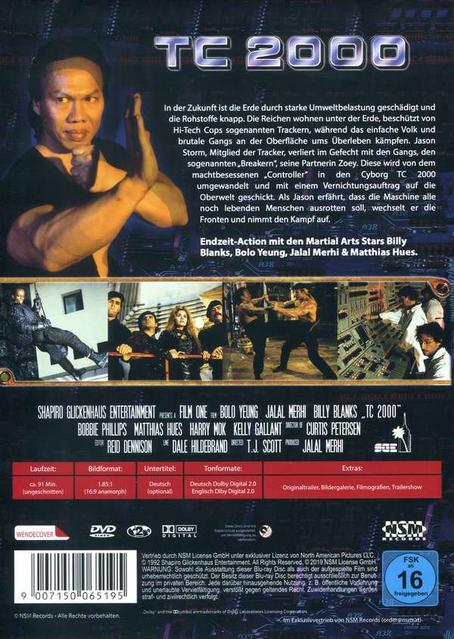 Rückseite einer DVD mit Text und Bildern einer Filmszene.