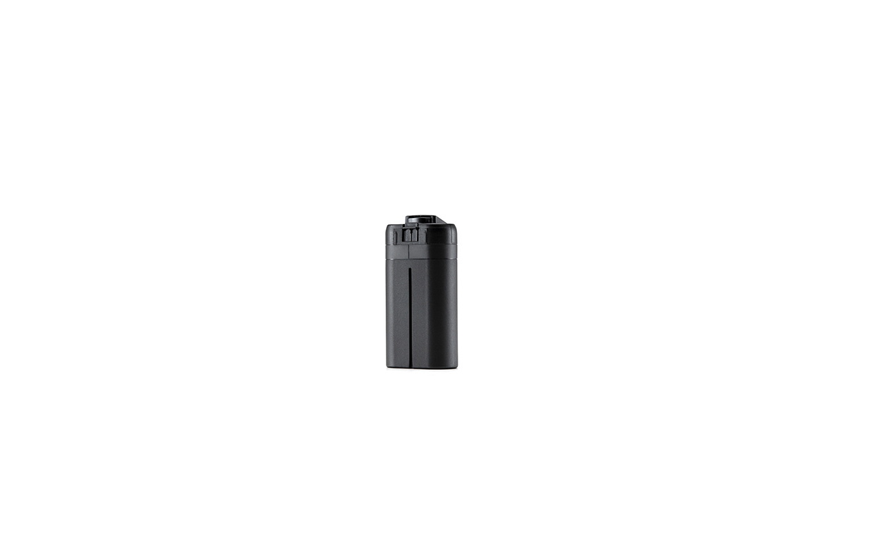 Schwarze zylindrische Batterie auf weißem Hintergrund.