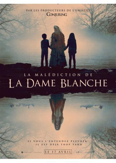 Affiche de film d'une femme et de deux enfants sur une rive. L'image est en miroir.