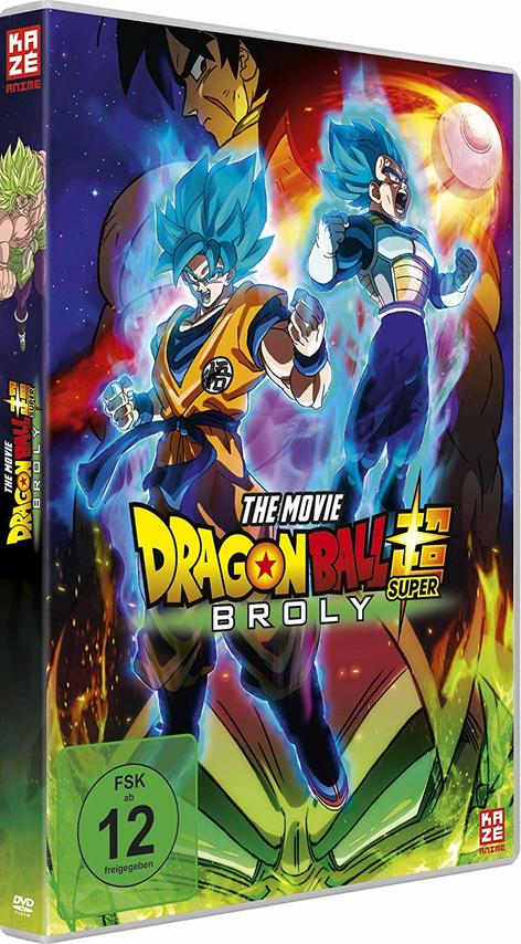 Dragon Ball Z Film-DVD-Hülle mit Charakteren und Logo auf feurigem Hintergrund.