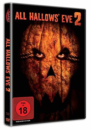 DVD-Cover mit einem Kürbisgesicht, Titel "All Hallows' Eve 2".