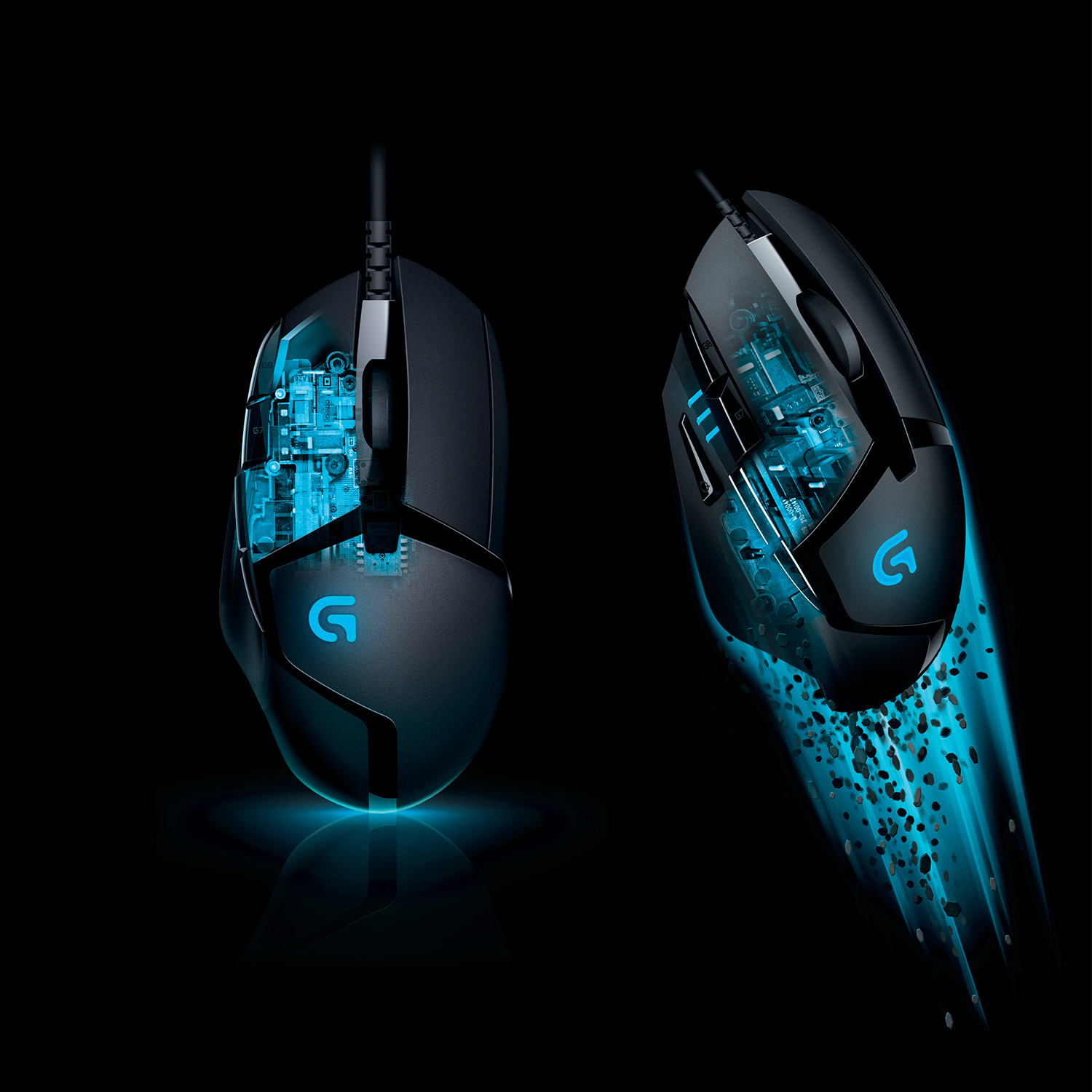 Fury G402 Hyperion Gaming LOGITECH Maus, Schwarz