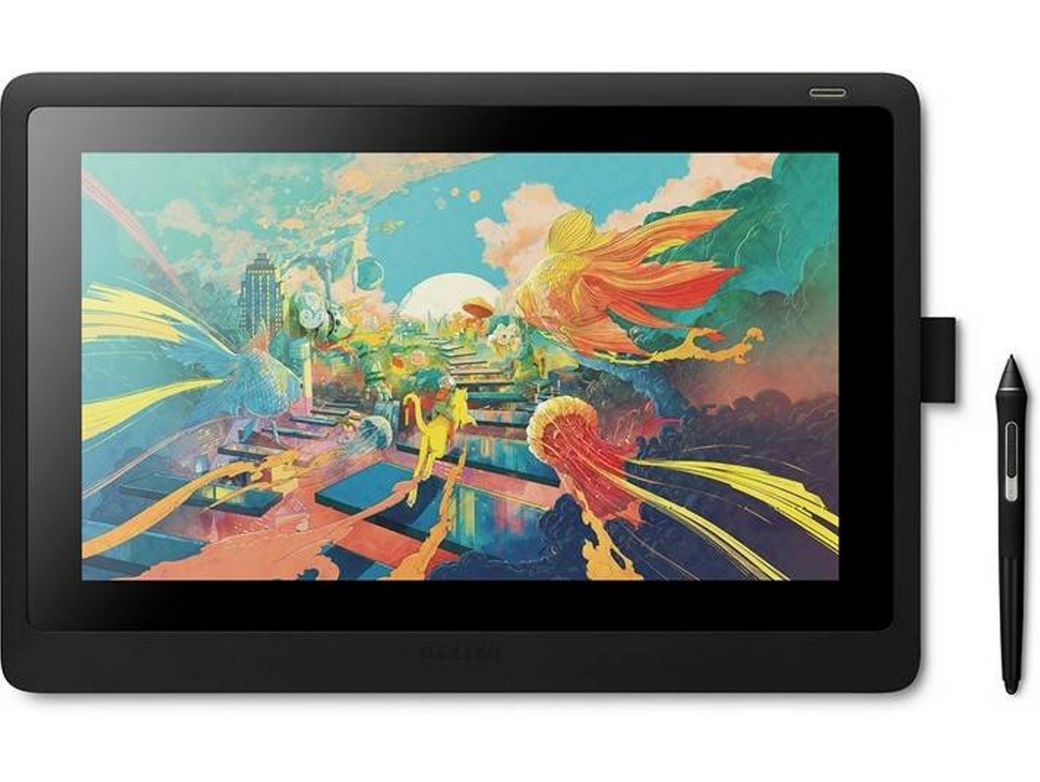 Tableta gráfica - Wacom Cintiq 16, 15.6", Lápiz Pro Pen 2, Cristal pulido, Para Mac o PC