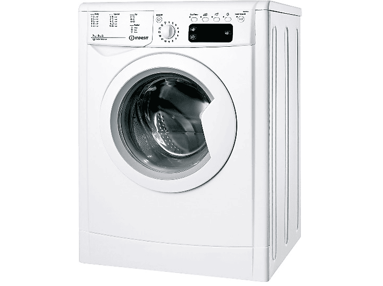 Lavadora secadora - Indesit IWDE 7125 B, 7 kg lavado, 5 kg secado, 1200 rpm, Clase B, Blanco