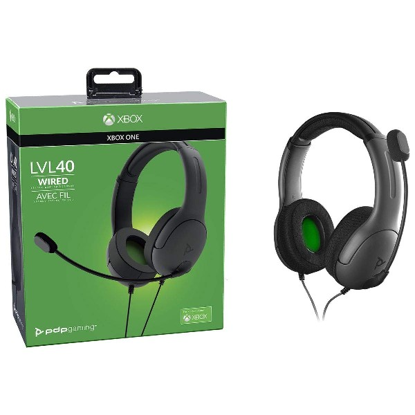 Pdp Lvl40 Stereo headset negro auriculares gaming para xbox one con cable 40 mm gris licencia oficial wired series