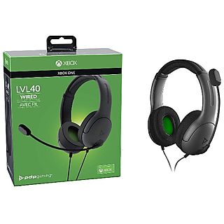 Auriculares gaming - PDP LVL40, De diadema, Con cable, Con Cable, Micrófono, 40 mm, Gris