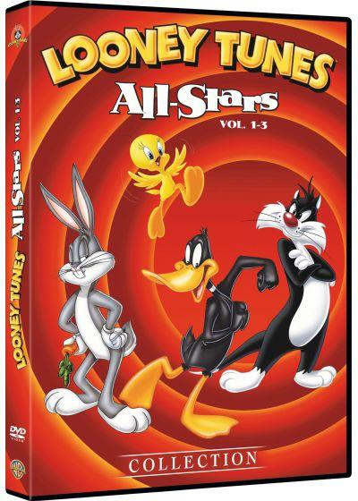 Boîtier DVD avec personnages de Looney Tunes. Bugs Bunny, Daffy Duck, Titi et Sylvestre.