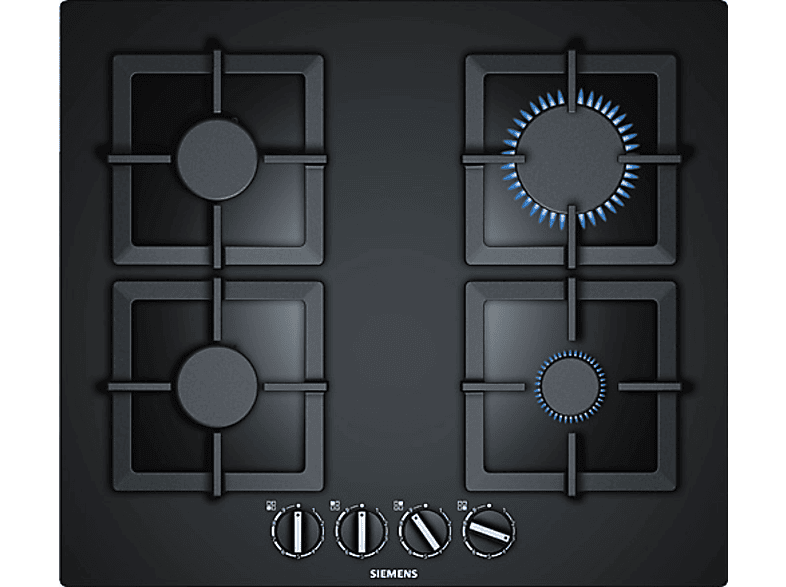 SIEMENS EP6A6PB20 4 Gözlü Gazlı Ankastre Ocak Siyah