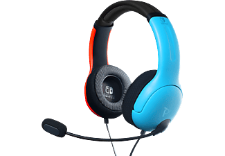 PDP LVL40 für Nintendo Switch - Gaming Headset, Neon-Rot/Neon-Blau/Schwarz