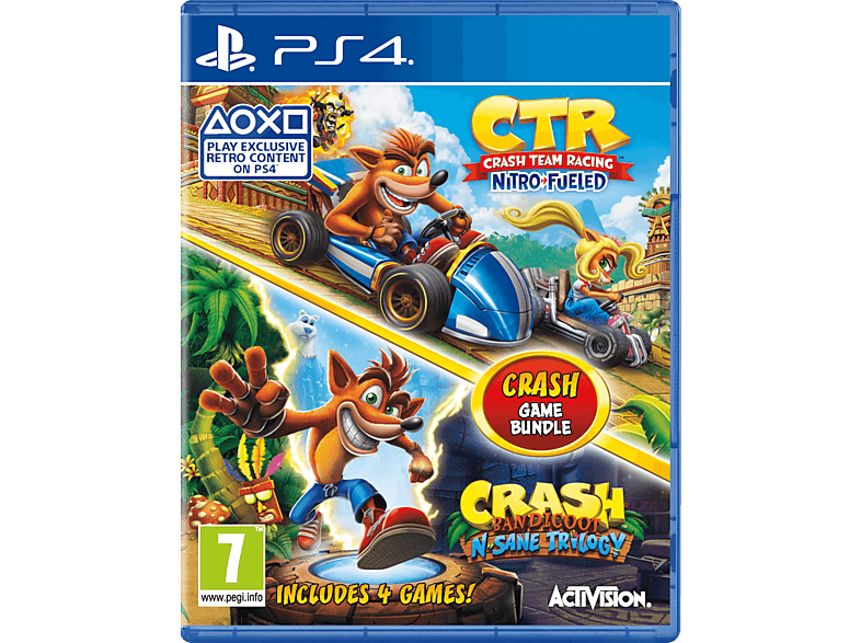 Crash Team Racing: Nitro Fueled + Crash N Sane Trilogy Bundle UK PS4