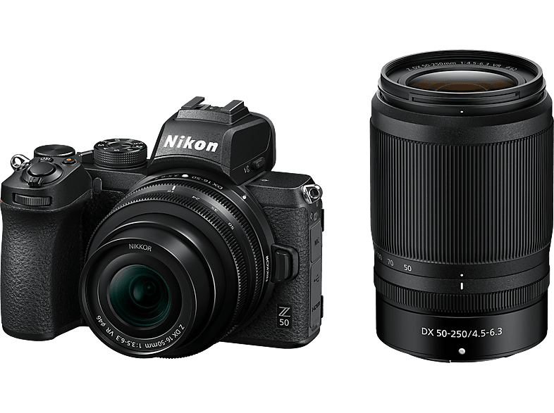 NIKON Hybride camera Z 50 + 16-50 mm + 50-250mm (VOA050K002)