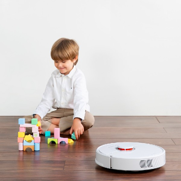 Robot aspirador - Roborock S6, 2000 Pa, Autonomía 2.5h, Programable, Aplicación MiHome Xiaomi, Blanco