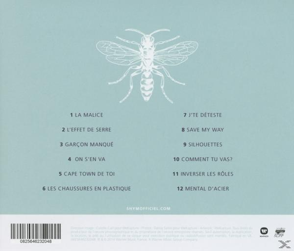 CD-hoes met een wesp illustratie, tracklist in het Frans.