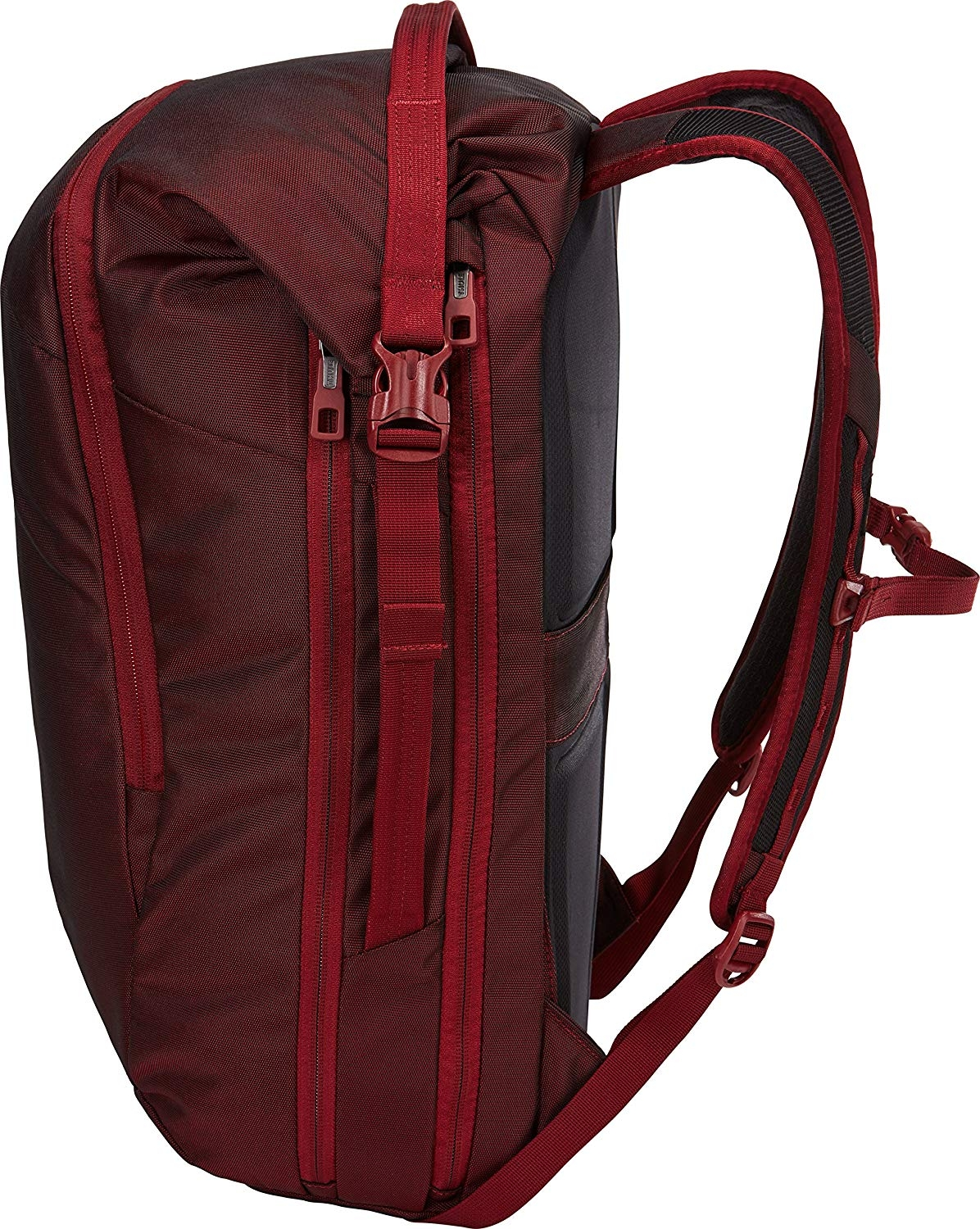 Mochila - Thule Subterra TSTB-334, Para portátiles de hasta 15.6", Nylon, Cierre magnético, Rojo