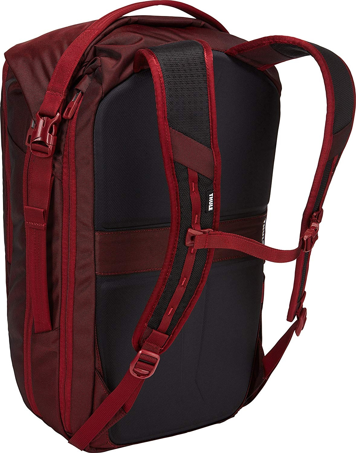 Mochila - Thule Subterra TSTB-334, Para portátiles de hasta 15.6", Nylon, Cierre magnético, Rojo