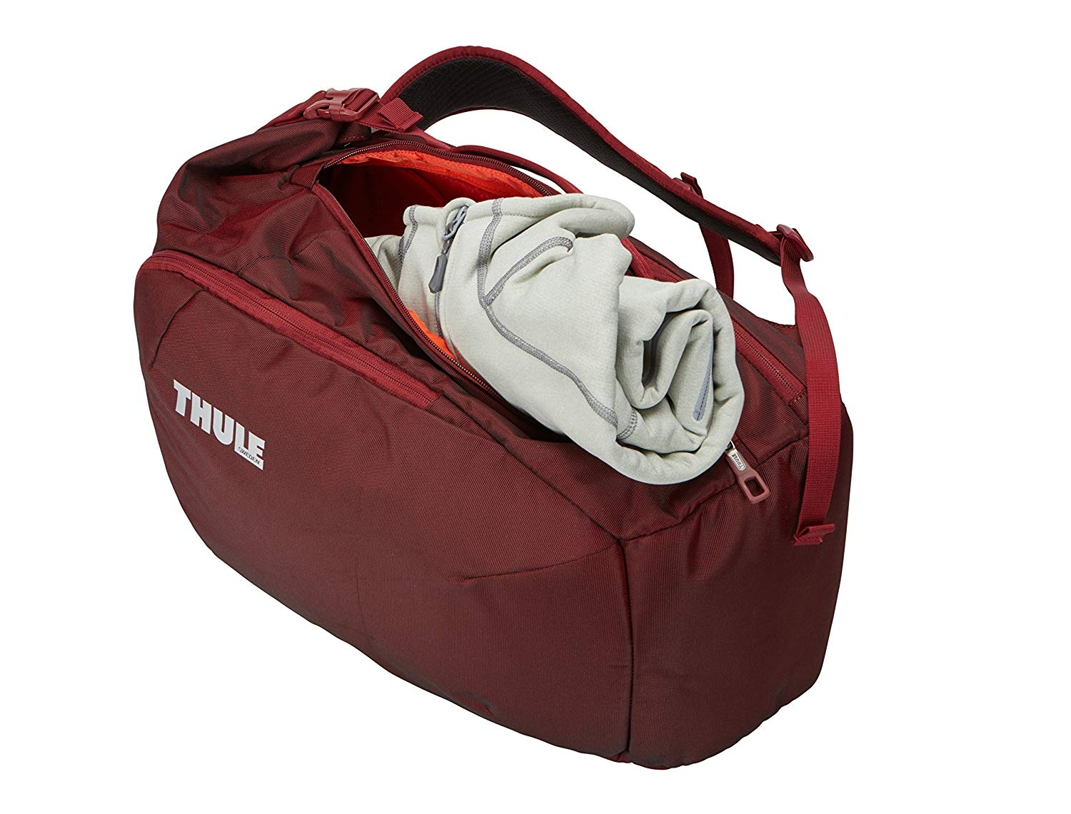 Mochila - Thule Subterra TSTB-334, Para portátiles de hasta 15.6", Nylon, Cierre magnético, Rojo