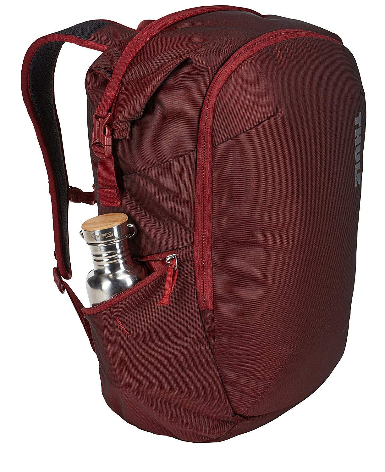 Mochila - Thule Subterra TSTB-334, Para portátiles de hasta 15.6", Nylon, Cierre magnético, Rojo
