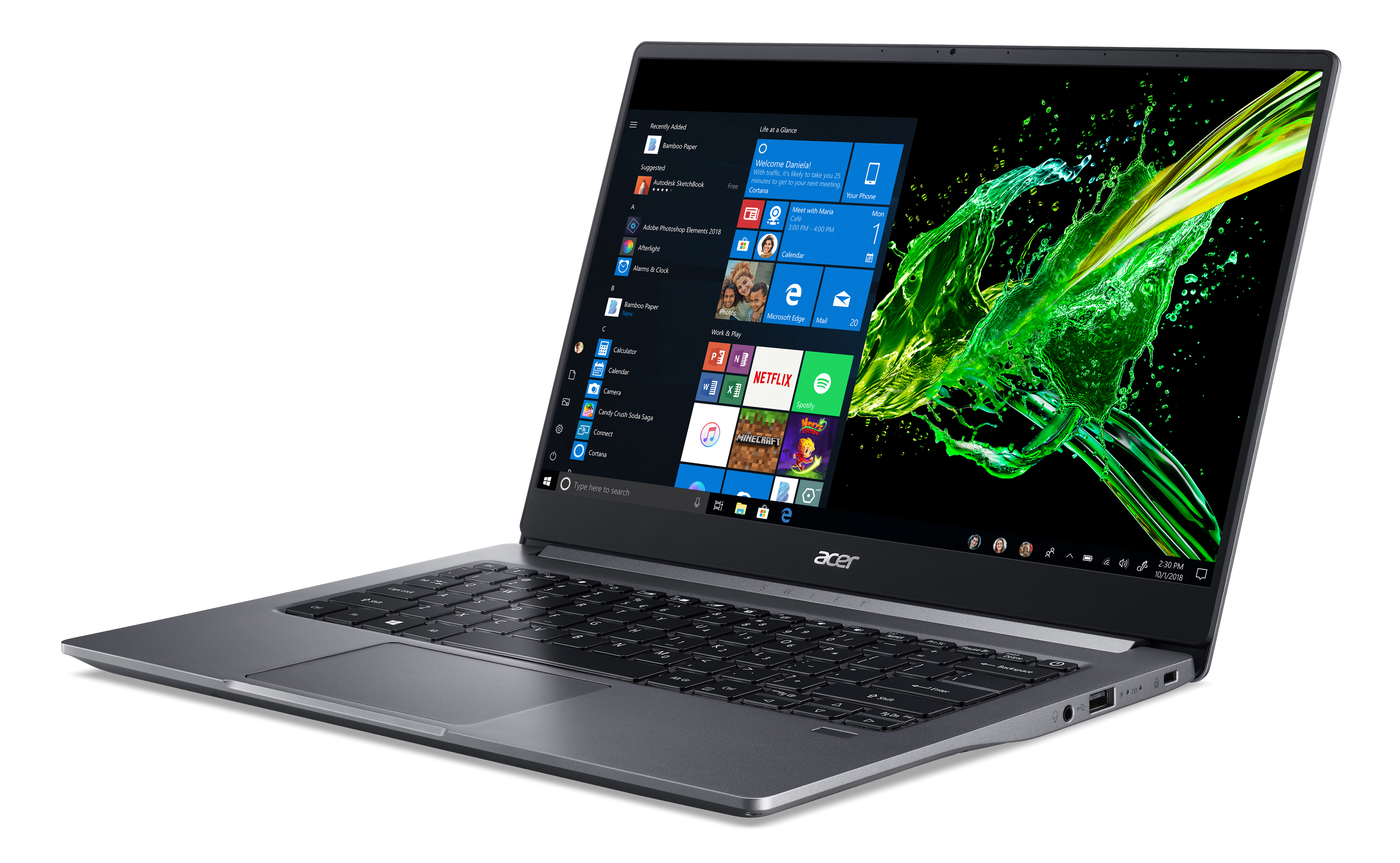 ACER Swift 3 (SF314-57-58VL) - 14 Zoll - Intel® Core™ i5 i5-1035G1 - 8 GB - 1 TB - Intel® UHD Graphics - Windows 10 Home (32 bit)