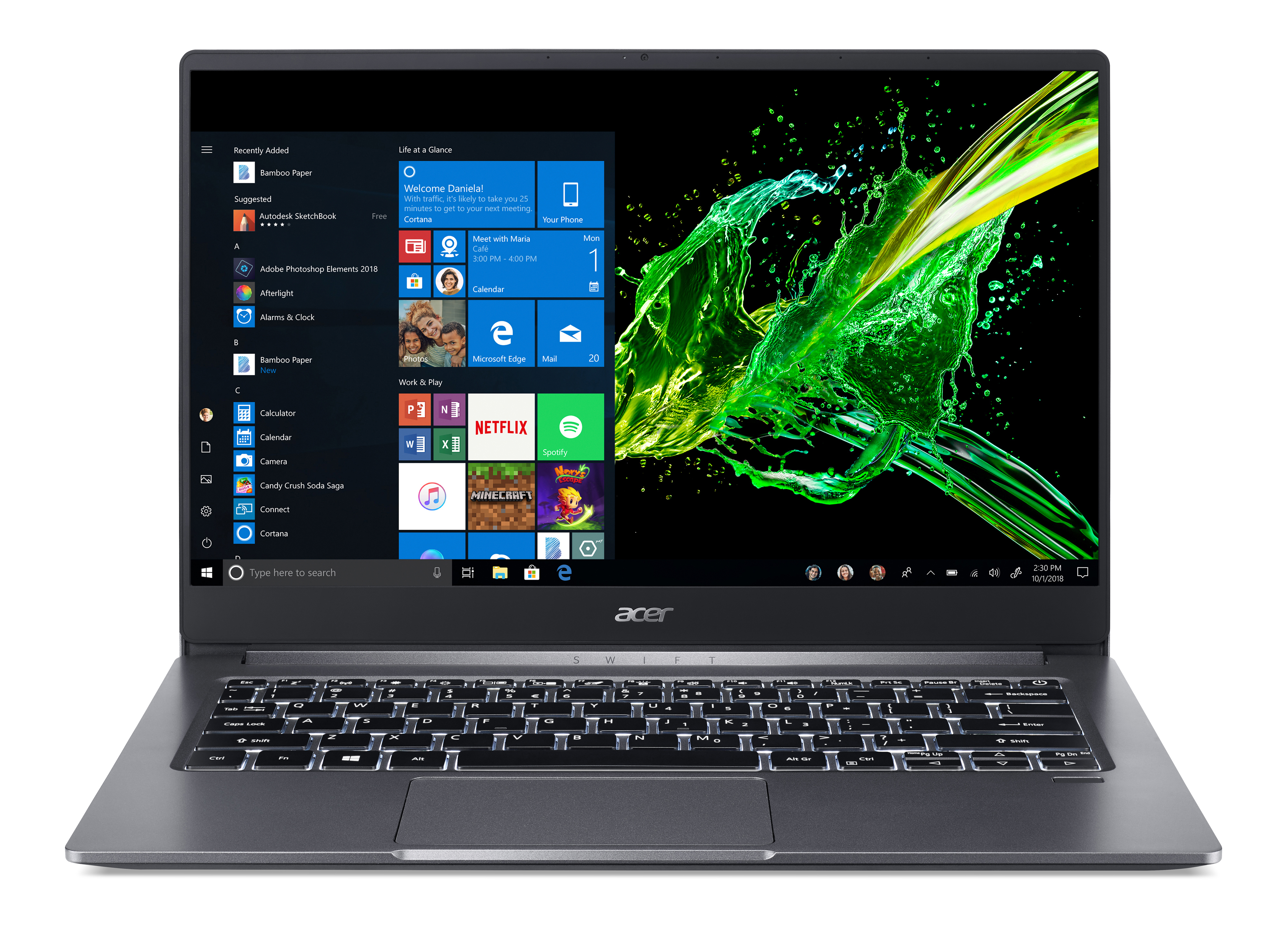 ACER Swift 3 (SF314-57-58VL) - 14 Zoll - Intel® Core™ i5 i5-1035G1 - 8 GB - 1 TB - Intel® UHD Graphics - Windows 10 Home (32 bit)