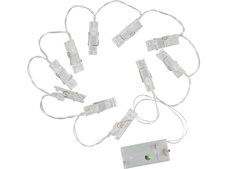 TNB Lensy LED Lamettas Clip - Girlande (Weiss)