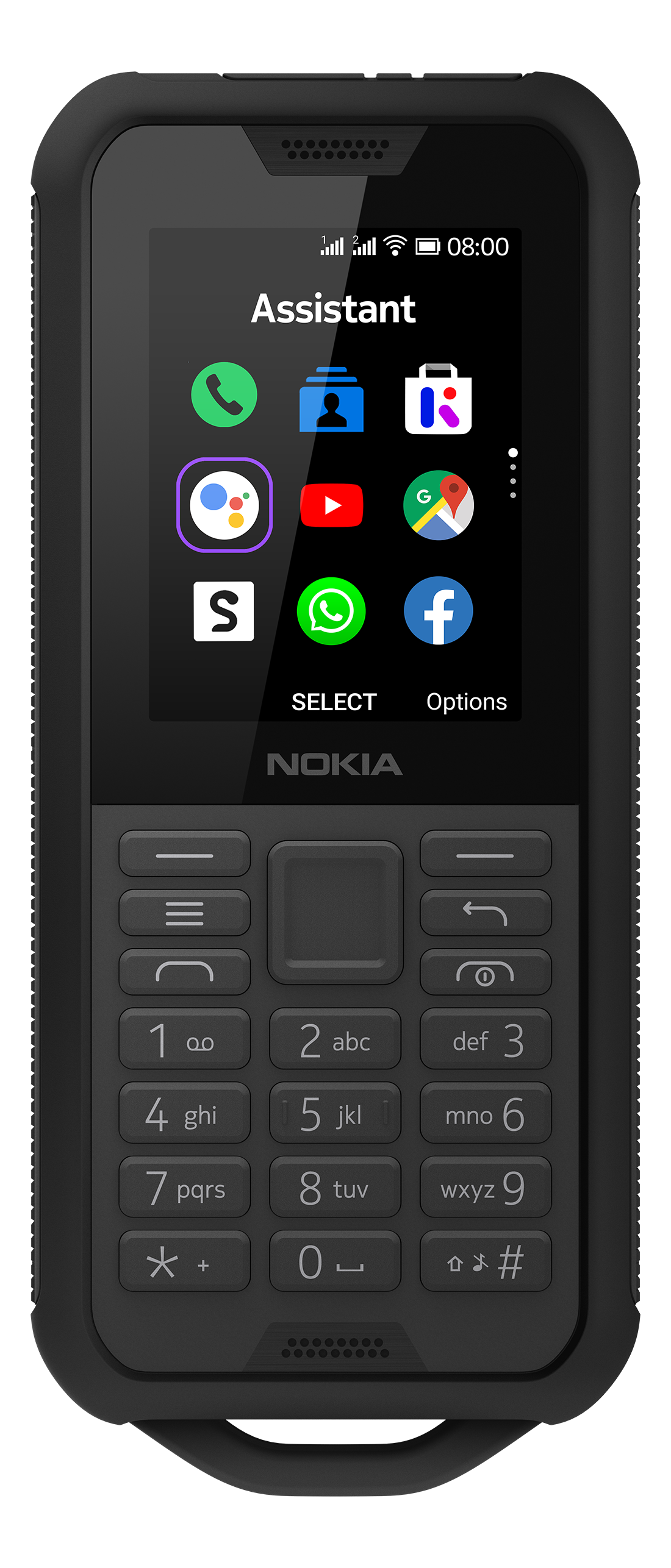 NOKIA 800 Tough - Mobiltelefon (Black Steel)