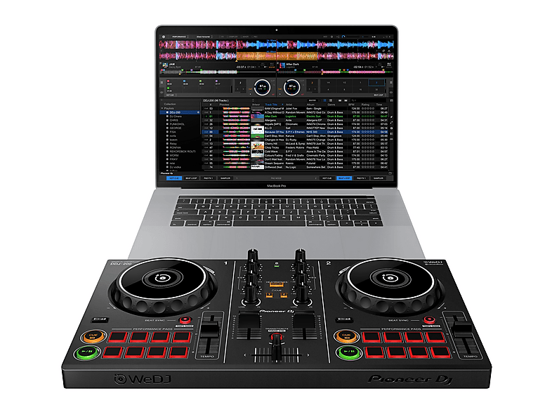 Controladora DJ | Pioneer DDJ-200, 2 canales, USB, Bluetooth