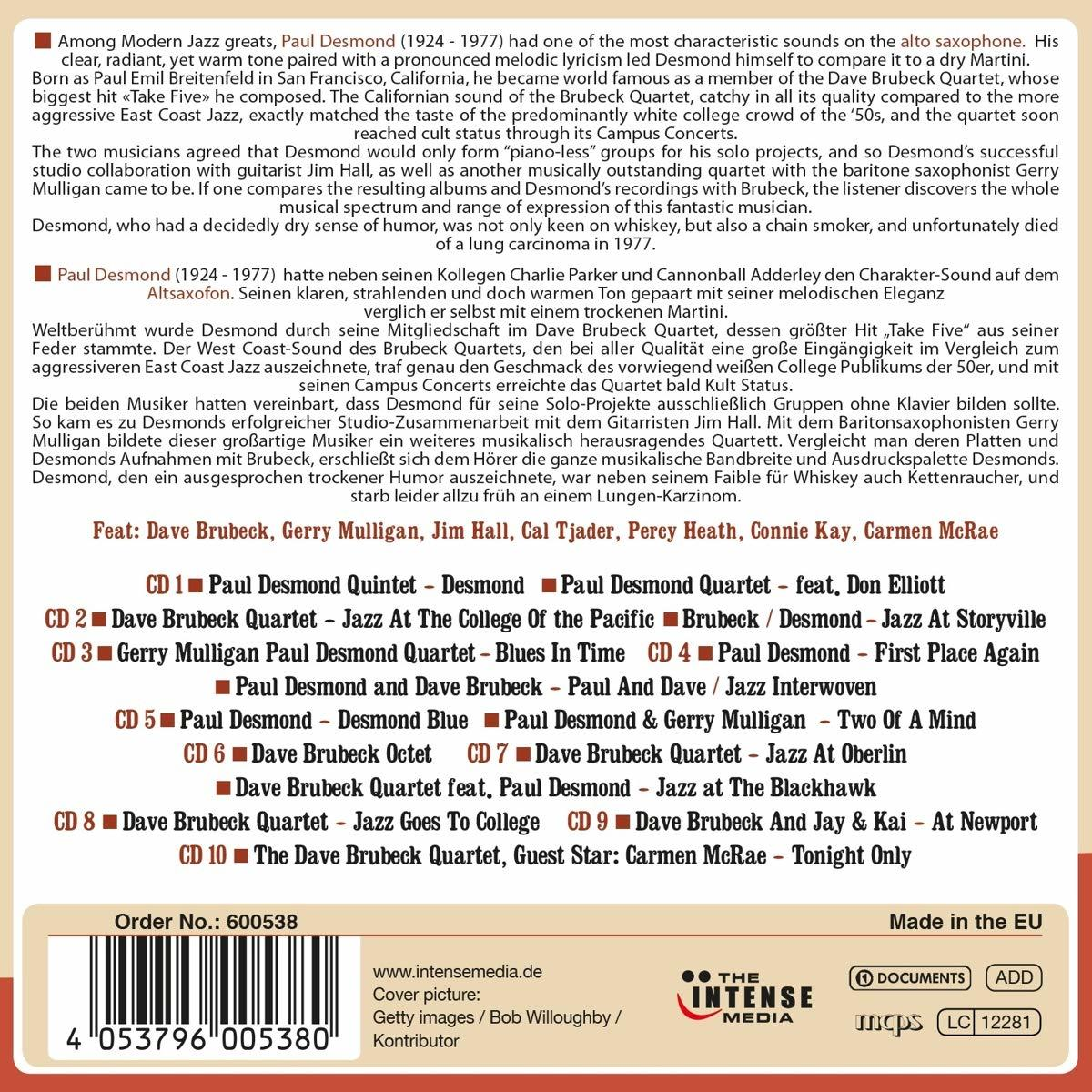 Paul Desmond - Milestones Of A Jazz Legend: Paul Desmond CD
