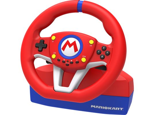 HORI Mario Kart Racing Wheel Pro Mini für Nintendo Switch - Lenkrad mit Fusspedalen (Rot/Blau/Weiss)