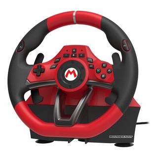 HORI Mario Kart Racing Wheel Pro Deluxe für Nintendo Switch - Lenkrad mit Fusspedalen (Rot/Schwarz)