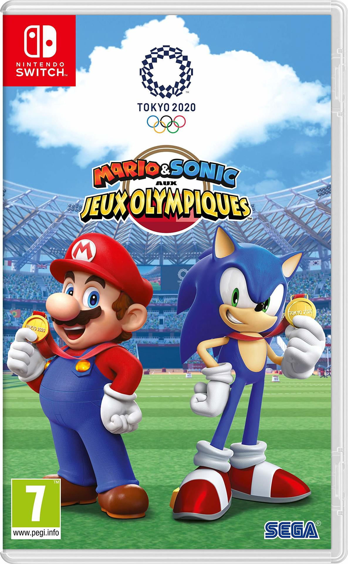Nintendo Switch game case voor 'Mario & Sonic op de Olympische Spelen Tokio 2020'.