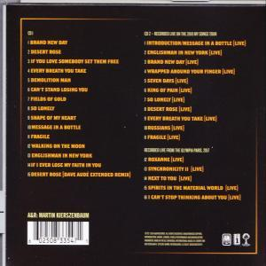 Album-Rückseite mit Songtiteln und Credits. Zwei CDs sind aufgelistet.