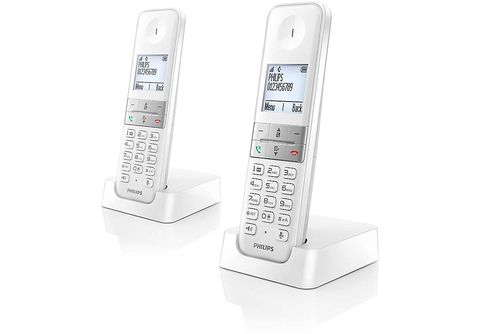 83,49 € - Telefono inalambrico Duo PHILIPS D4502W/23