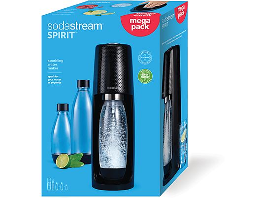 SODA CLUB Machine à eau pétillante Spirit Megapack (SPIRIT BLACK MEGAPACK)