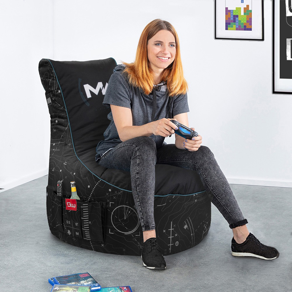 GAMEWAREZ Gaming Sitzsack, Call of Duty MW, Vizor, schwarz, Gaming Sitzsack, Schwarz