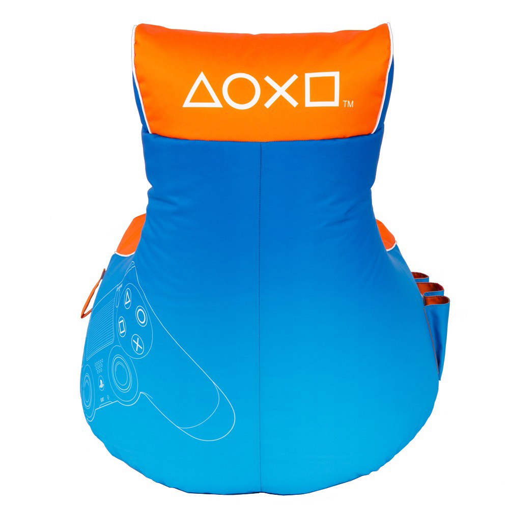 GAMEWAREZ PlayStation, Vivid, Gaming Sitzsack, Blau/Orange