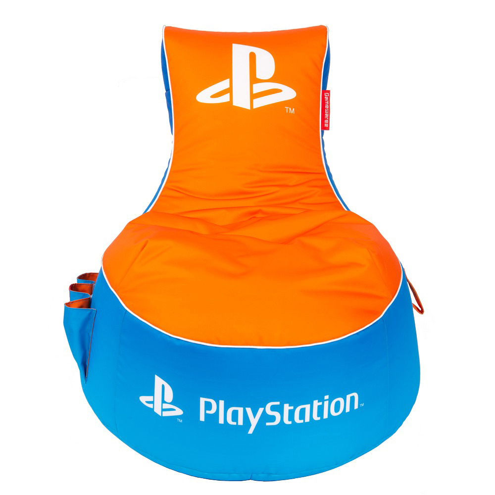 GAMEWAREZ PlayStation, Vivid, Gaming Sitzsack, Blau/Orange