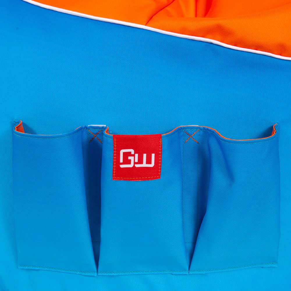 GAMEWAREZ PlayStation, Vivid, Gaming Sitzsack, Blau/Orange