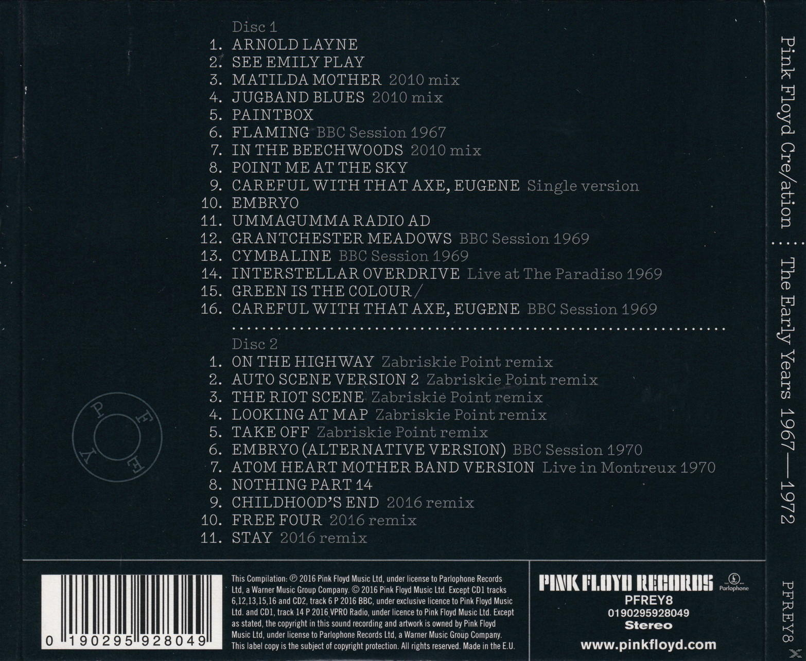 Pink Floyd - The Early Years 1967 – 1972 (CD)