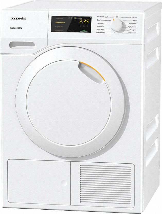 MIELE TCD450 WP EcoSpeed&8kg Trockner T1 Chrome Edition (8 kg, A+++, Lotosweiß)