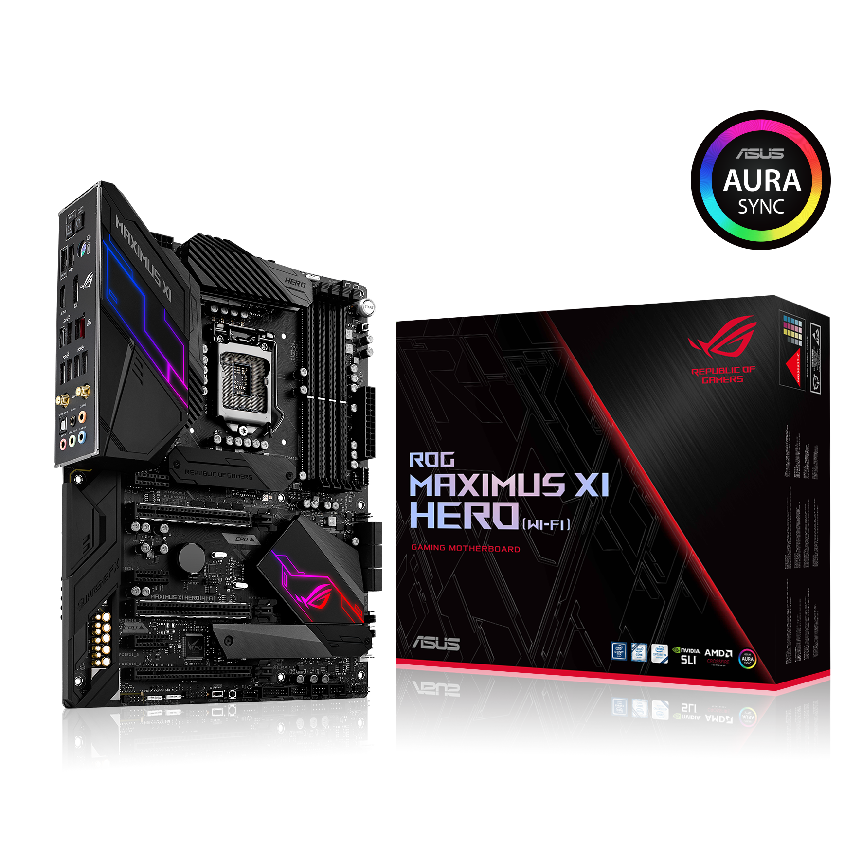 ASUS ROG Maximus XI Hero WIFI Mainboard Schwarz