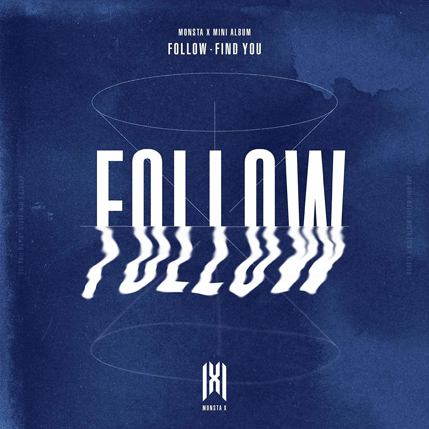 Albumhoes voor het MONSTA X album. De titel is "FOLLOW - FIND YOU".