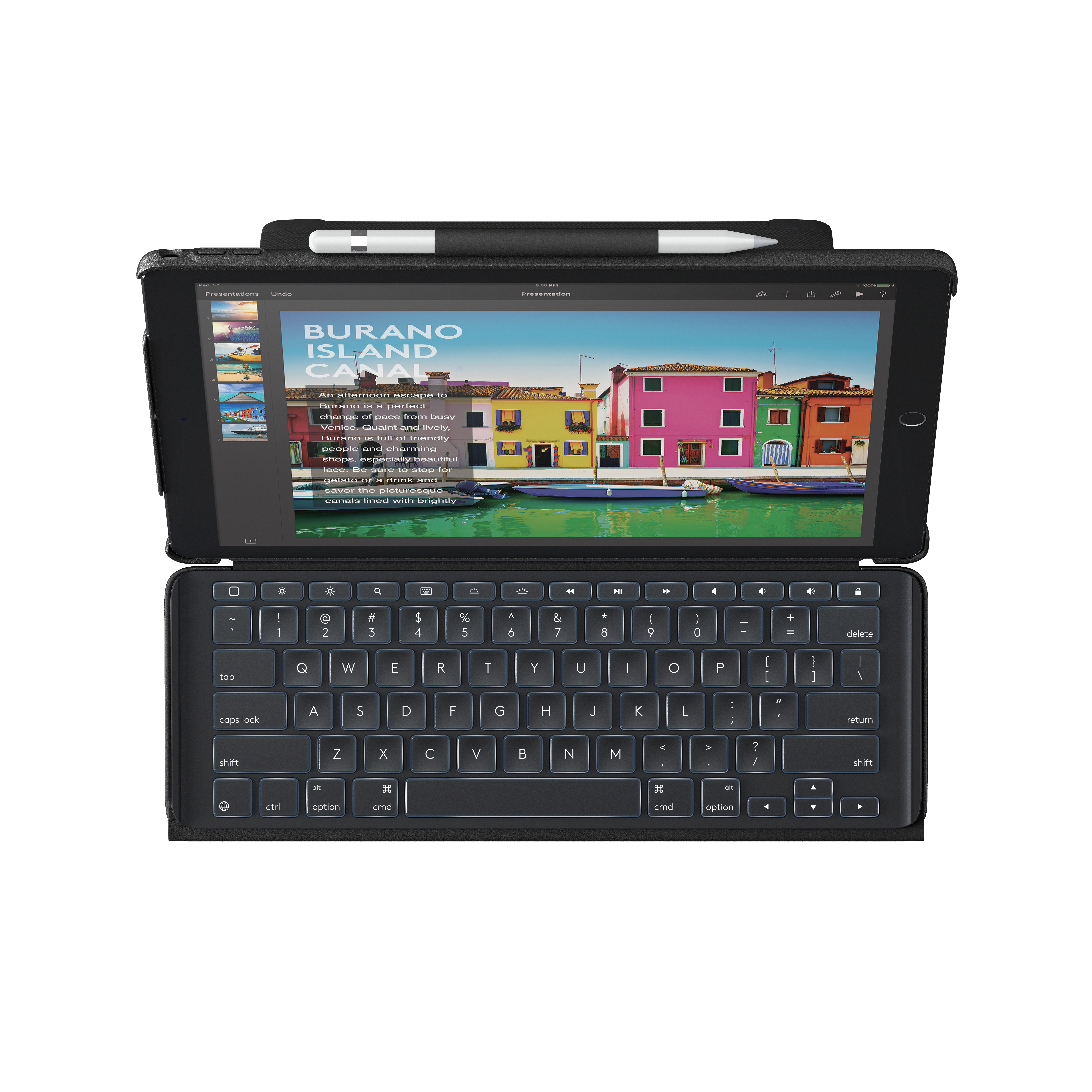 LOGITECH - B2B Slim Combo, Bookcover, Logitech, iPad Pro 12.9, Schwarz