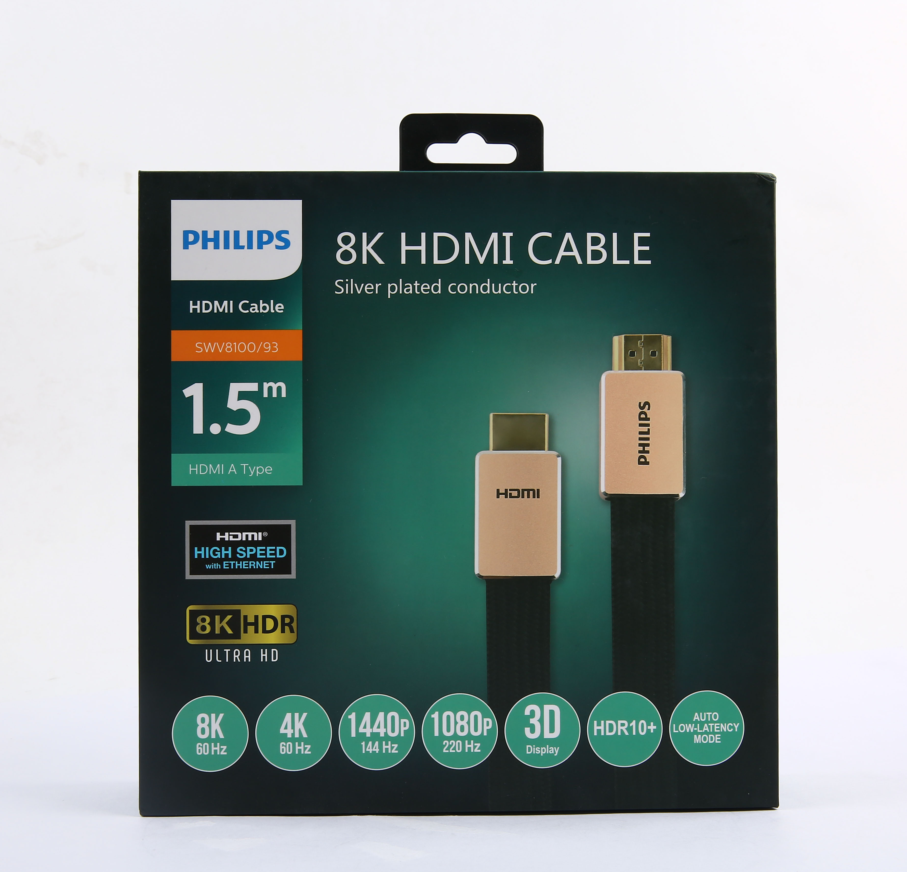 PHILIPS SWV8100 - 8K HDMI Kablo (1.5 Metre) Siyah