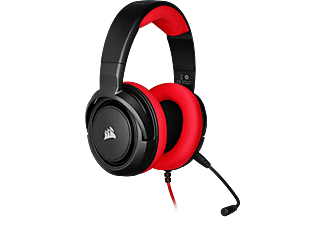 CORSAIR HS35, Over-ear Gaming Headset Schwarz/Rot