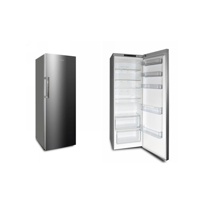 Frigorífico una puerta - Infiniton CL-175IX, 320 L, No Frost, 175cm, 43 dB, Inox