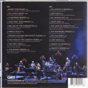 Rückseite einer CD mit Titeln, Künstlername und einer Band, die spielt.