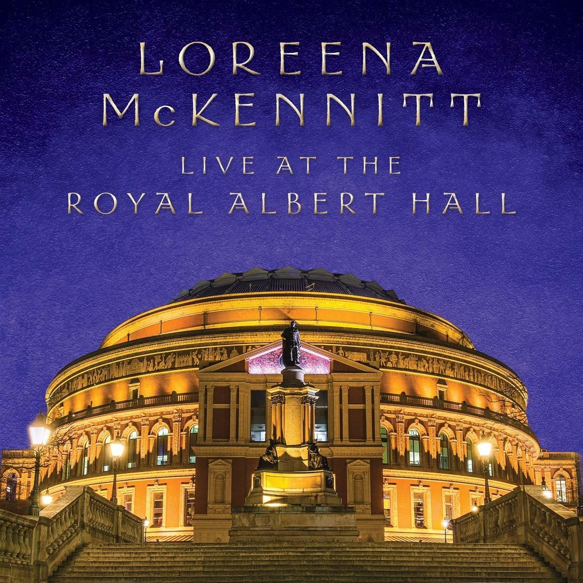 Albumcover: Loreena McKennitt, live in der Royal Albert Hall, mit Gebäude und Lichtern.