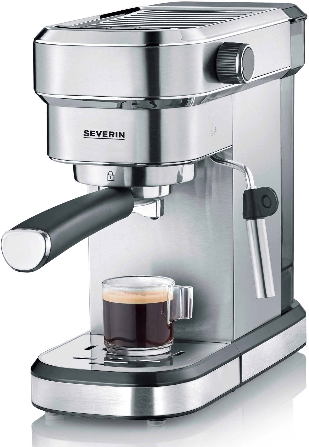 SEVERIN KA 5994 Espresa Espressomaschine Edelstahl-geb./Schwarz