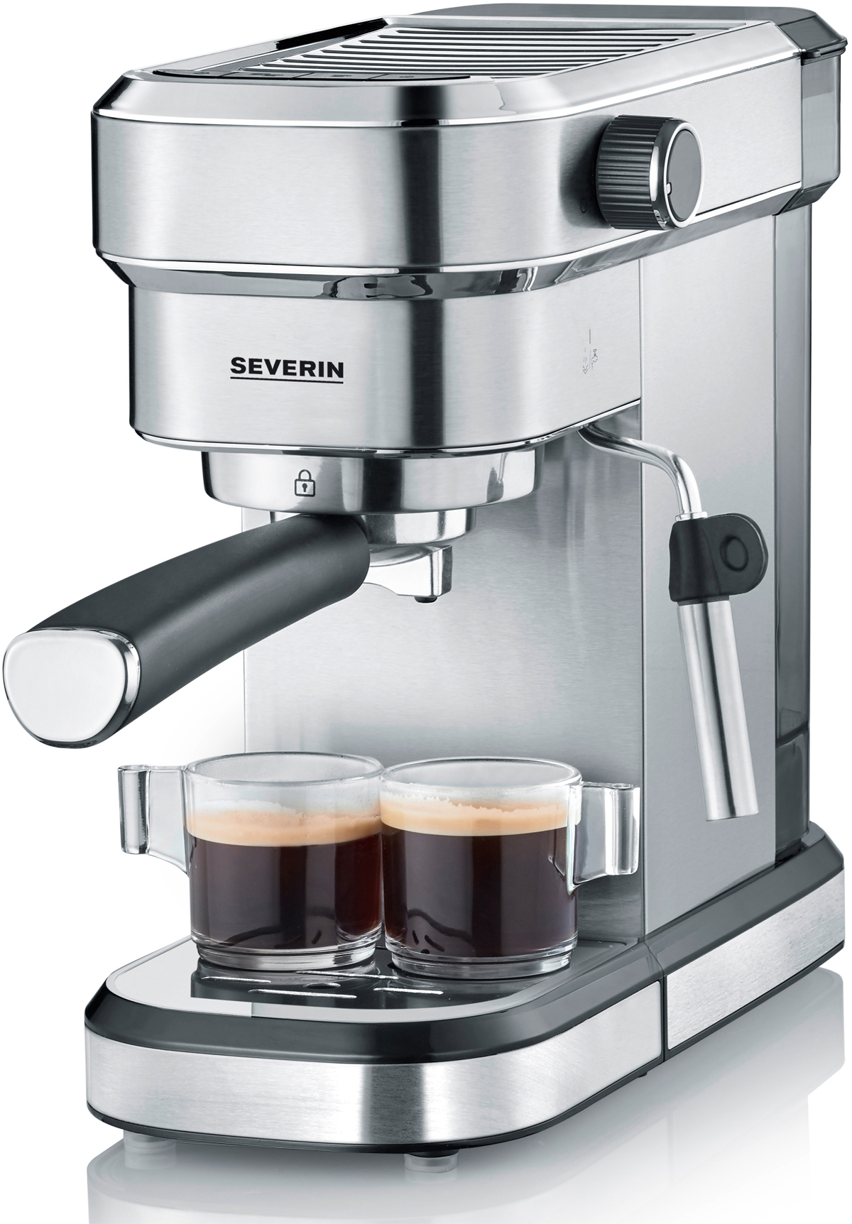 SEVERIN KA 5994 Espresa Espressomaschine Edelstahl-geb./Schwarz